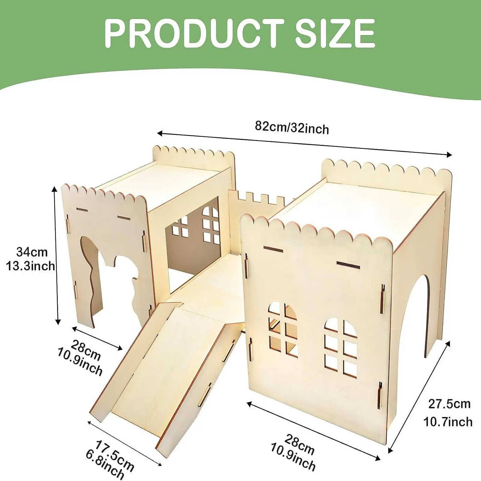 Cachette en bois pour lapin, chinchillas gerbille, hamsters – Image 6