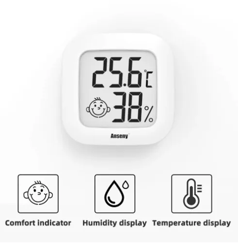 Thermomètre et hygromètre numérique LCD pour intérieur, capteur électronique de température et d'humidité, – Image 9