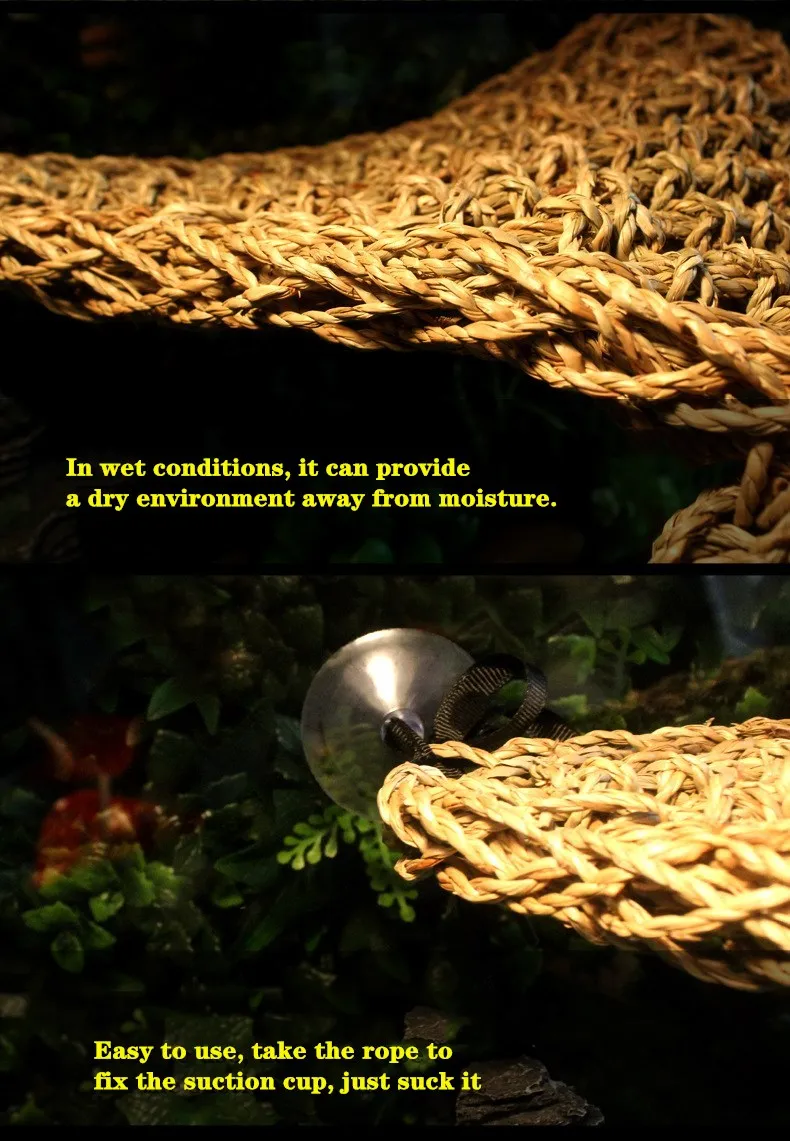 Hamac en fibres naturelles pour reptiles comme le gecko et hamster – Image 26