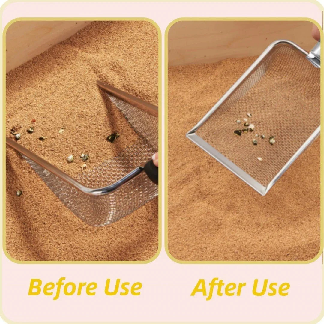 Outil de nettoyage pour animaux de compagnie, cuillère à litière en métal et alliage d'aluminium pour chat, poignée Durable en acier inoxydable, pelle à merde pour animaux de compagnie 1 pièce – Image 7