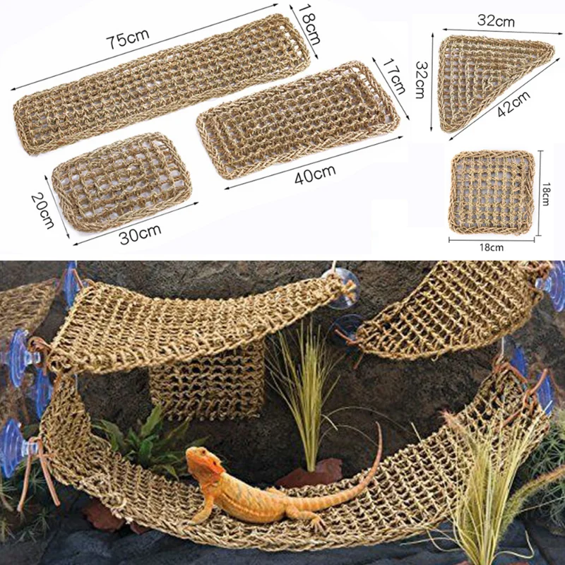 Hamac en fibres naturelles pour reptiles comme le gecko et hamster – Image 3