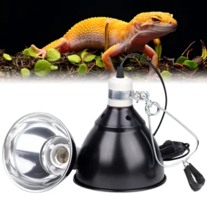 Abat jour pour lampe gecko en 2 tailles et Pince d'accrochage